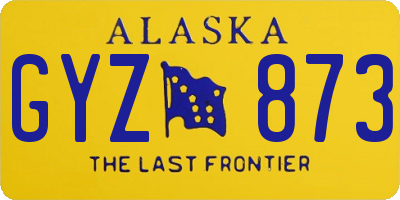 AK license plate GYZ873