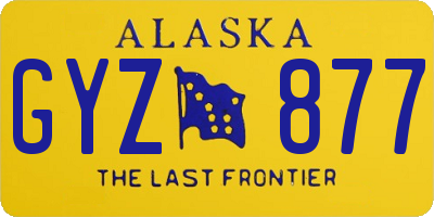 AK license plate GYZ877