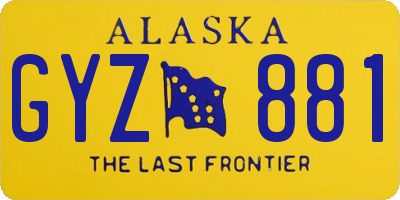 AK license plate GYZ881