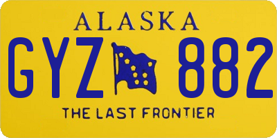 AK license plate GYZ882
