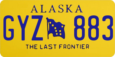 AK license plate GYZ883