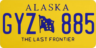AK license plate GYZ885