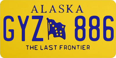 AK license plate GYZ886