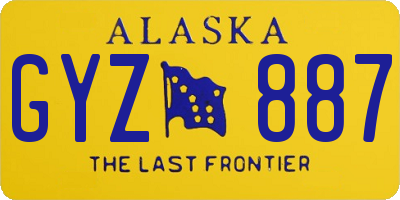 AK license plate GYZ887