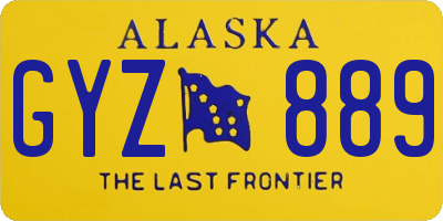 AK license plate GYZ889