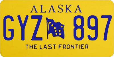 AK license plate GYZ897