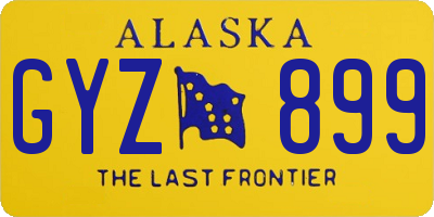 AK license plate GYZ899