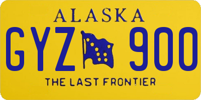 AK license plate GYZ900