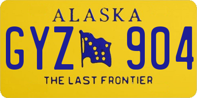 AK license plate GYZ904