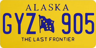 AK license plate GYZ905