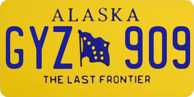 AK license plate GYZ909