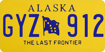 AK license plate GYZ912