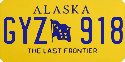 AK license plate GYZ918