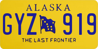 AK license plate GYZ919