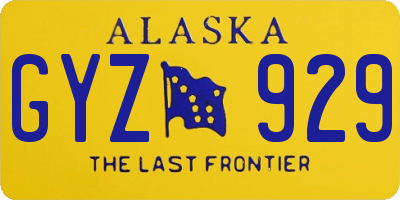 AK license plate GYZ929