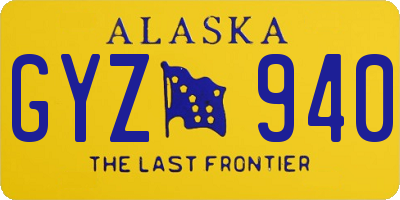 AK license plate GYZ940