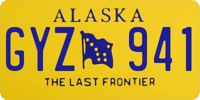 AK license plate GYZ941