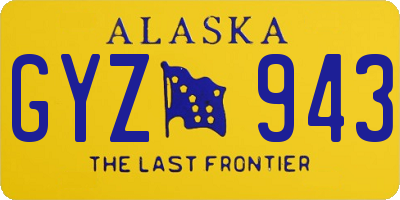 AK license plate GYZ943