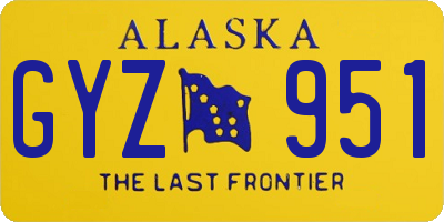 AK license plate GYZ951