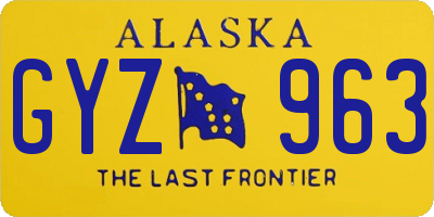 AK license plate GYZ963