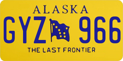 AK license plate GYZ966