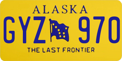 AK license plate GYZ970