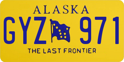 AK license plate GYZ971
