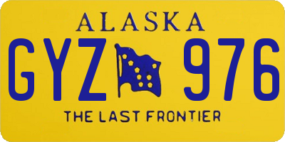 AK license plate GYZ976