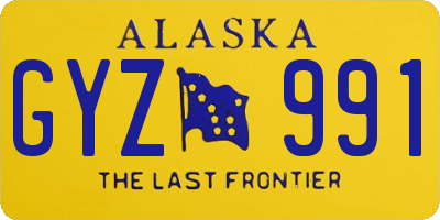 AK license plate GYZ991
