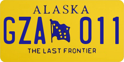 AK license plate GZA011