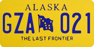 AK license plate GZA021