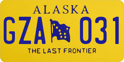 AK license plate GZA031