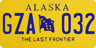AK license plate GZA032