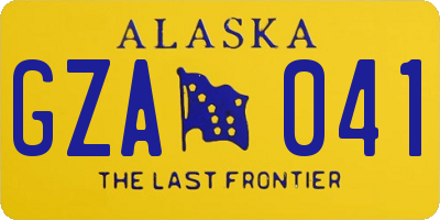 AK license plate GZA041