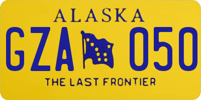 AK license plate GZA050