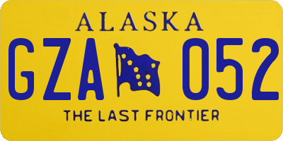 AK license plate GZA052
