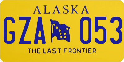 AK license plate GZA053