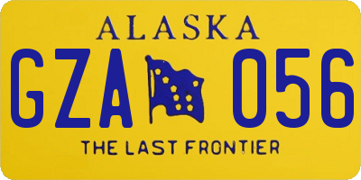 AK license plate GZA056