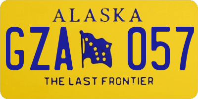 AK license plate GZA057