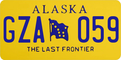 AK license plate GZA059