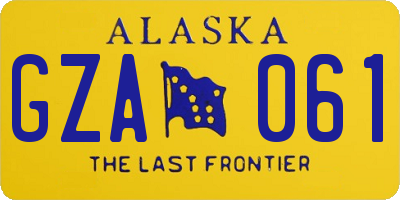 AK license plate GZA061