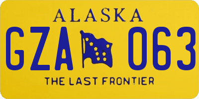 AK license plate GZA063