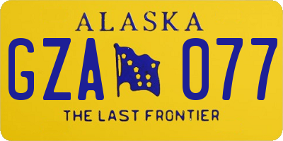 AK license plate GZA077