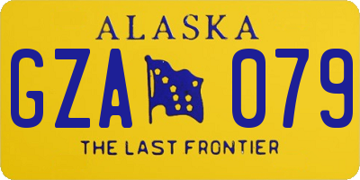 AK license plate GZA079