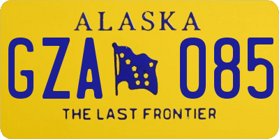 AK license plate GZA085