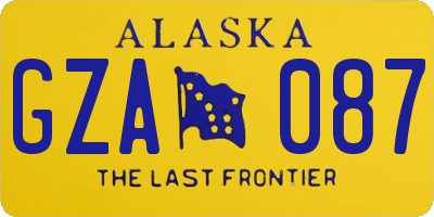 AK license plate GZA087