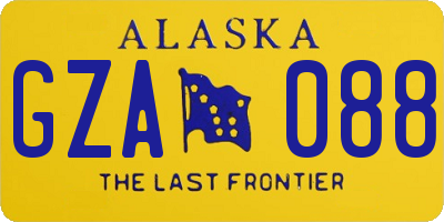 AK license plate GZA088