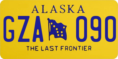 AK license plate GZA090