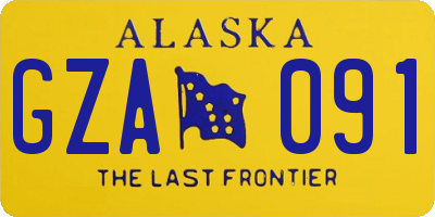 AK license plate GZA091