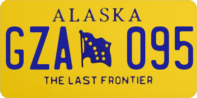 AK license plate GZA095